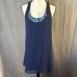 Teeze Me Navy Sleeveless Top